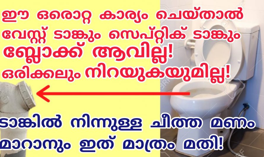 വീട്ടിലെ സെപ്റ്റിക്  ടാങ്കും വേസ്റ്റ് ടാങ്കും എളുപ്പത്തിൽ ക്ലീൻ ചെയ്യാം…👌