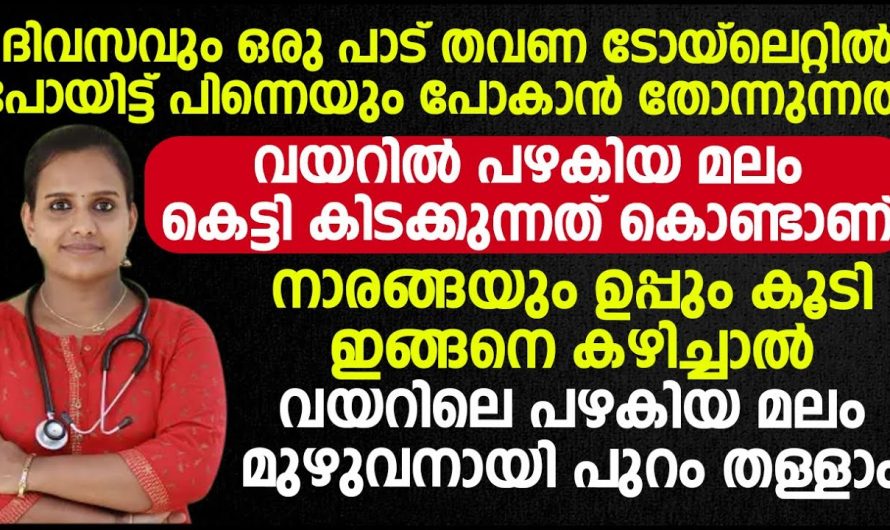 വയറിൽ കെട്ടിക്കിടക്കുന്ന   പഴകിയ മലം പുറന്തള്ളുന്നതിന്..😱