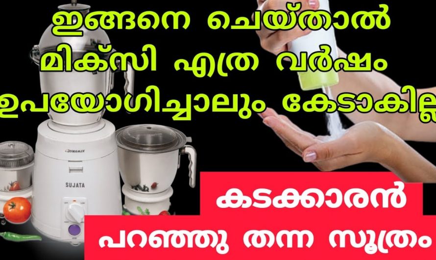 മിക്സി പുത്തൻ പുതിയത് പോലെ ഇരിക്കാനും നല്ല രീതിയിൽ പ്രവർത്തിക്കാനും..