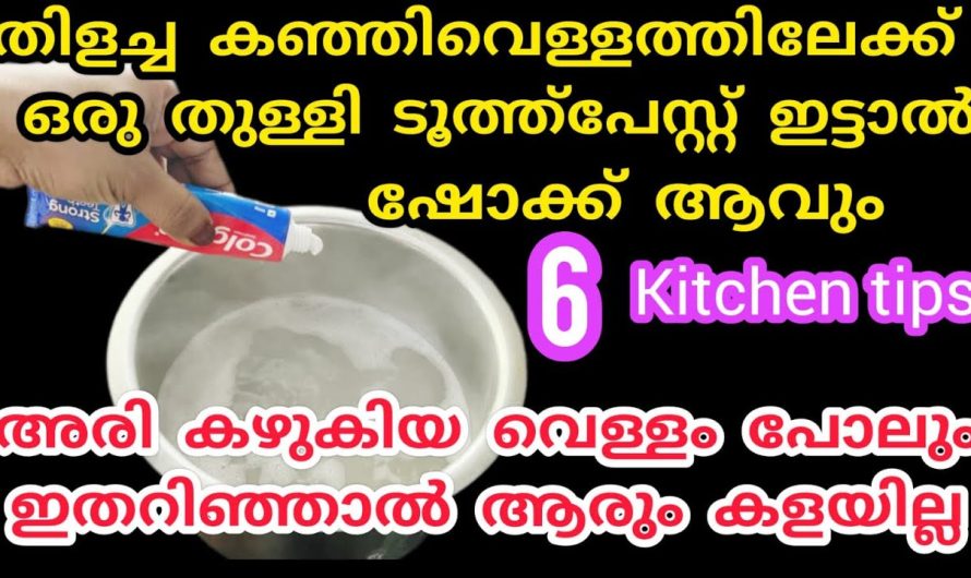 വീട്ടിലെ കഞ്ഞിവെള്ളം ഉപയോഗിച്ച് ഇത്തരത്തിലുള്ള കാര്യങ്ങളൊന്നും ചെയ്തു നോക്കൂ ഞെട്ടിക്കും റിസൾട്ട്….