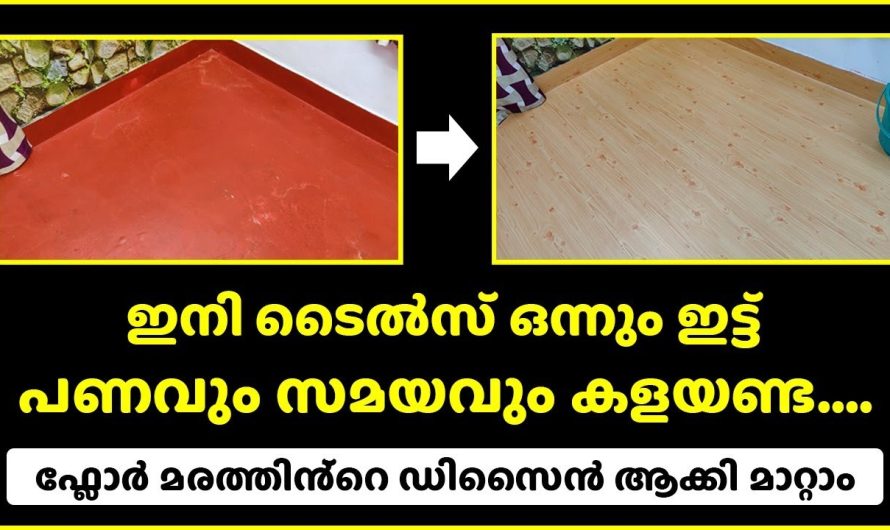 ടൈൽസോ ഗ്രാനൈറ്റോ വിരിക്കാതെ തന്നെ ഫ്ലോർ ഈസിയായി ഡിസൈൻ ചെയ്യാം.