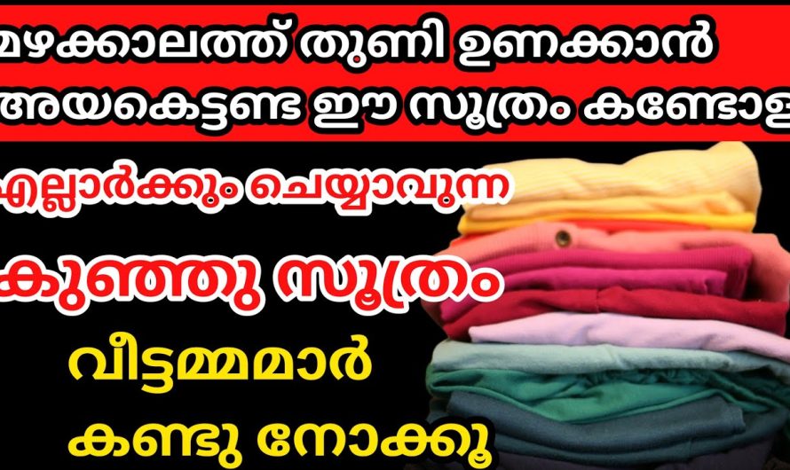 ഇങ്ങനെ ചെയ്താൽ മതി അഴയില്ലാതെ തന്നെ എല്ലാ വസ്ത്രങ്ങളും ഉണക്കി എടുക്കാം.