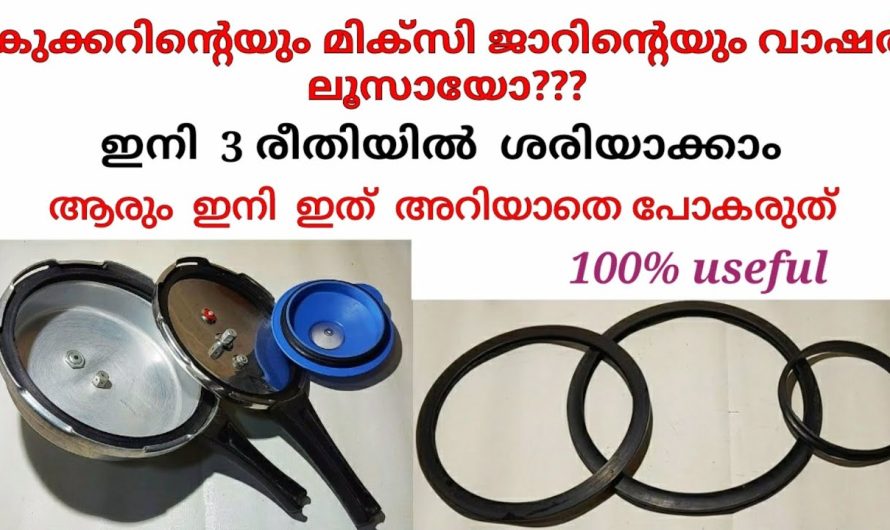 കുക്കറിന്റെയും മിക്സിയുടെയും വാഷർ ലൂസാണോ ? എങ്കിൽ ഇങ്ങനെ ചെയ്യൂ ഇത് നിങ്ങളെ ഞെട്ടിക്കും.