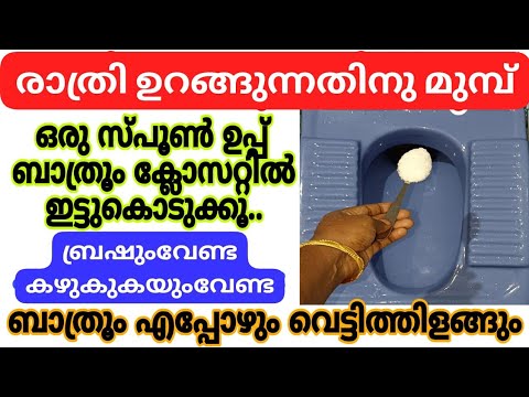 ബാത്റൂം ക്ലീൻ ചെയ്യാൻ ബ്രഷും വേണ്ട മടിയും വേണ്ട ഇതാ ഒരു  കിടിലൻ വഴി….