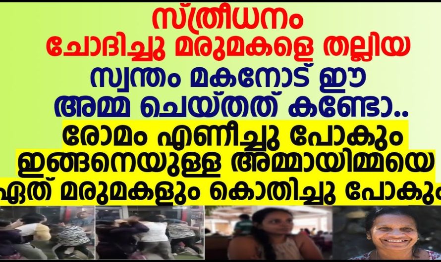 മരുമകളെ തല്ലിയതിന് സ്വന്തം അമ്മ മകനെ ചെയ്തതു കണ്ടോ..