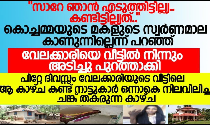 വീട്ടിൽ ജോലിക്കാരെ മാല മോഷ്ടിച്ച് എന്ന പേരിൽ കുറ്റപ്പെടുത്തി എന്നാൽ യഥാർത്ഥത്തിൽ സംഭവിച്ചത്…