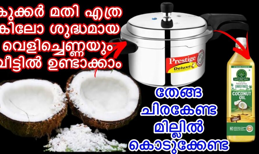 തേങ്ങ  ചിരകാതെ എളുപ്പത്തിൽ വെളിച്ചെണ്ണ തയ്യാറാക്കാം..