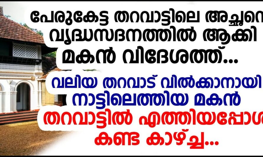 വലിയ വീട് ഉയർന്ന പെൻഷൻ താമസം വൃദ്ധസദനത്തിൽ അച്ഛനെ സംഭവിച്ചത്