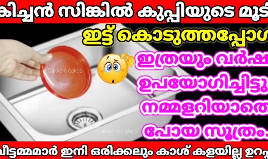 വളരെ എളുപ്പത്തിൽ കിച്ചൻ സിംഗ് ക്ലീൻ ചെയ്യാൻ കിടിലൻ വഴി..