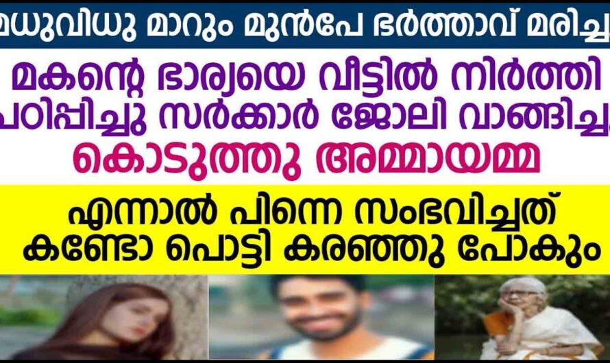 വിവാഹം കഴിഞ്ഞ് അധികമാകാതെ വിധവയായ മകളുടെ ചെയ്തത് കണ്ടോ..