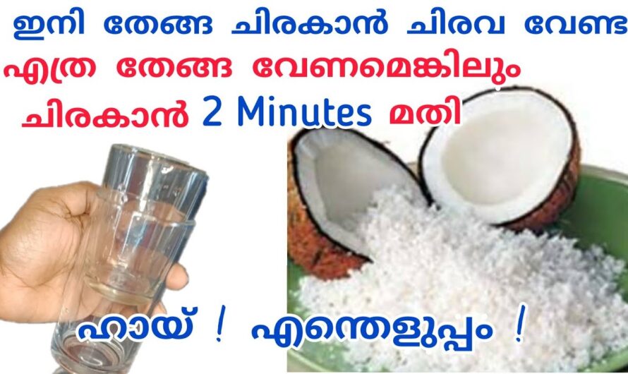 എളുപ്പത്തിൽ തേങ്ങ ചിരകിയത് ലഭിക്കാൻ കിടിലൻ വഴി…